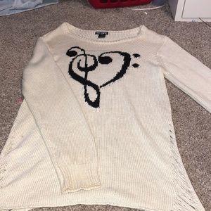 Music note sweater